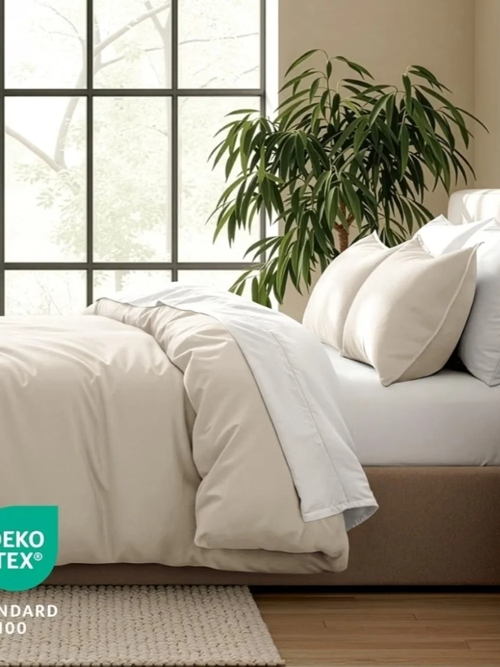 Bare 100% Organic Cotton Duvet Cover Set Queen Size
